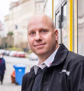 Mitarbeiterfoto Mario Jänisch an Tram